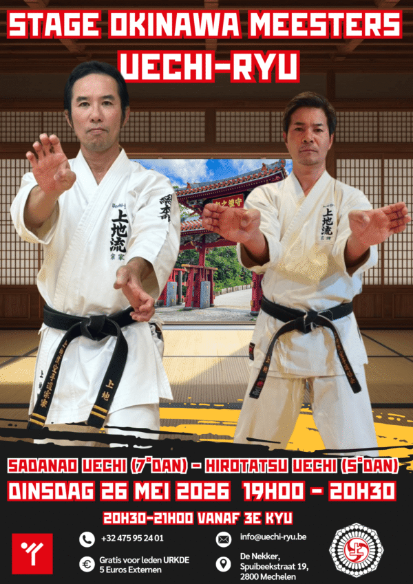 Stage Okinawa meesters Uechi-Ryu - Mechelen 2026